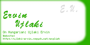 ervin ujlaki business card